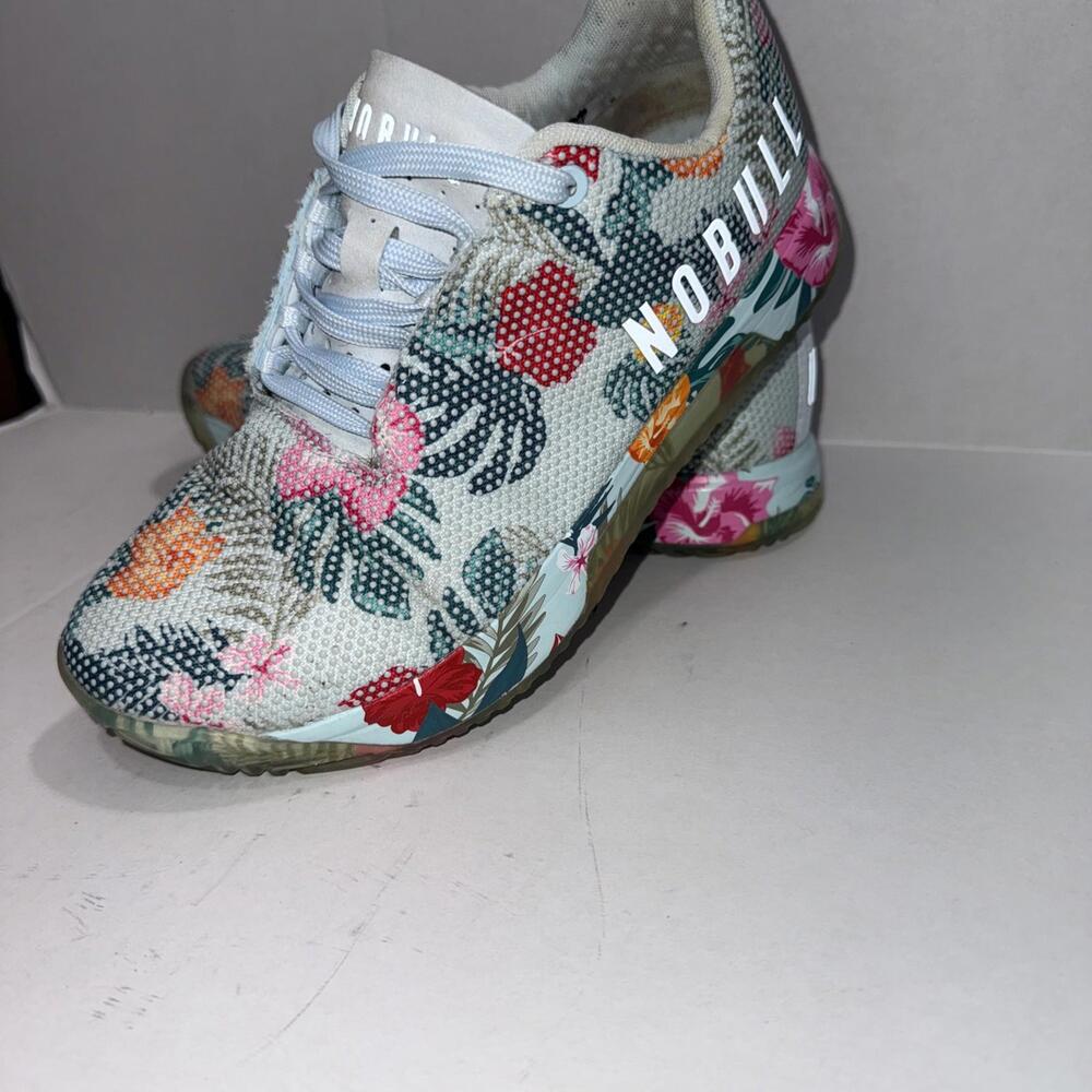 Women's No Bull Outwork Edge Impact Sneakers Blue Floral Athletic Shoes Size 8.5 - Picture 6 of 15